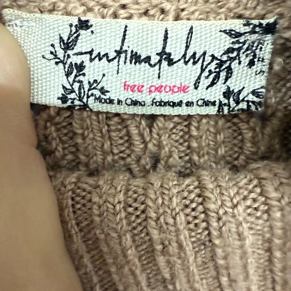 Free People Ribbed Cowl Neck Sweater in Brown - Picture 4 of 4